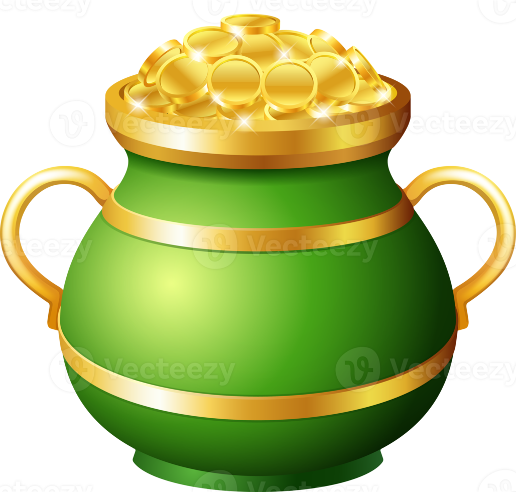 st patrick day pot of gold icon 21180200 PNG