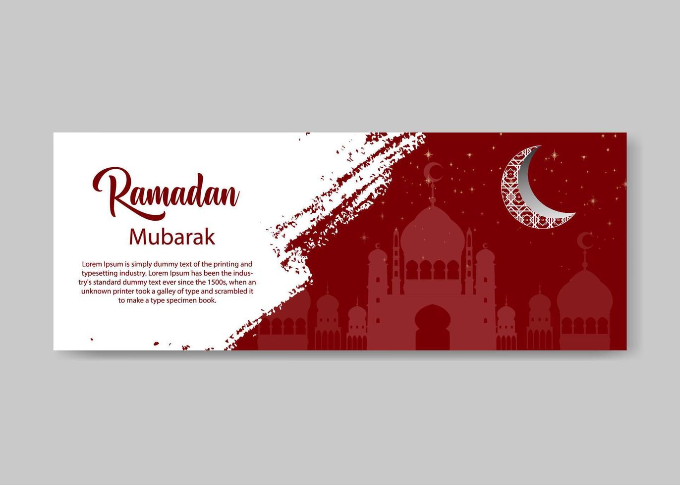 Ramadan kareem traditional islamic social media banner and cover design vector
