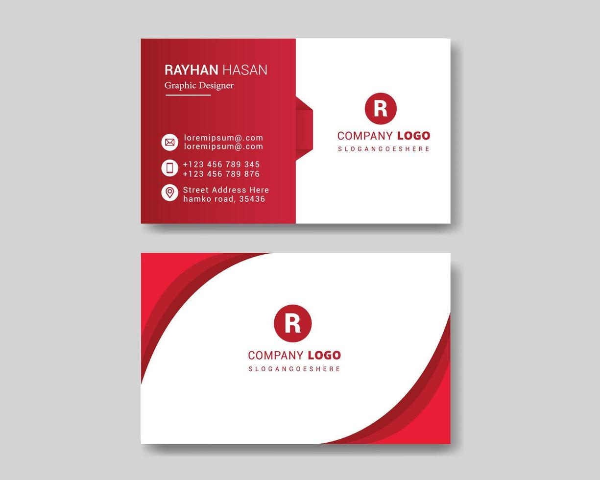 Creative business card template design vector