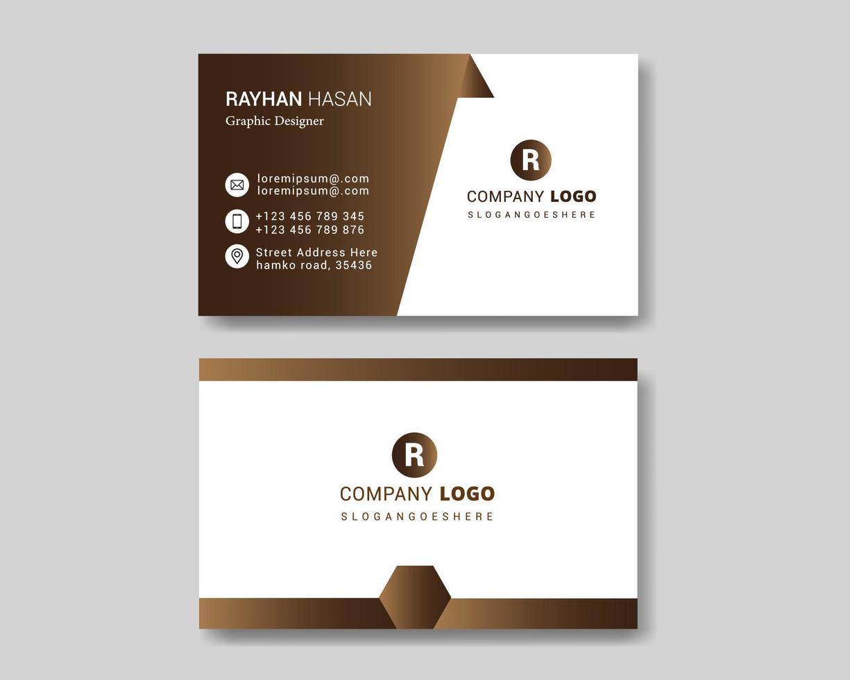 Modern business card template design vector