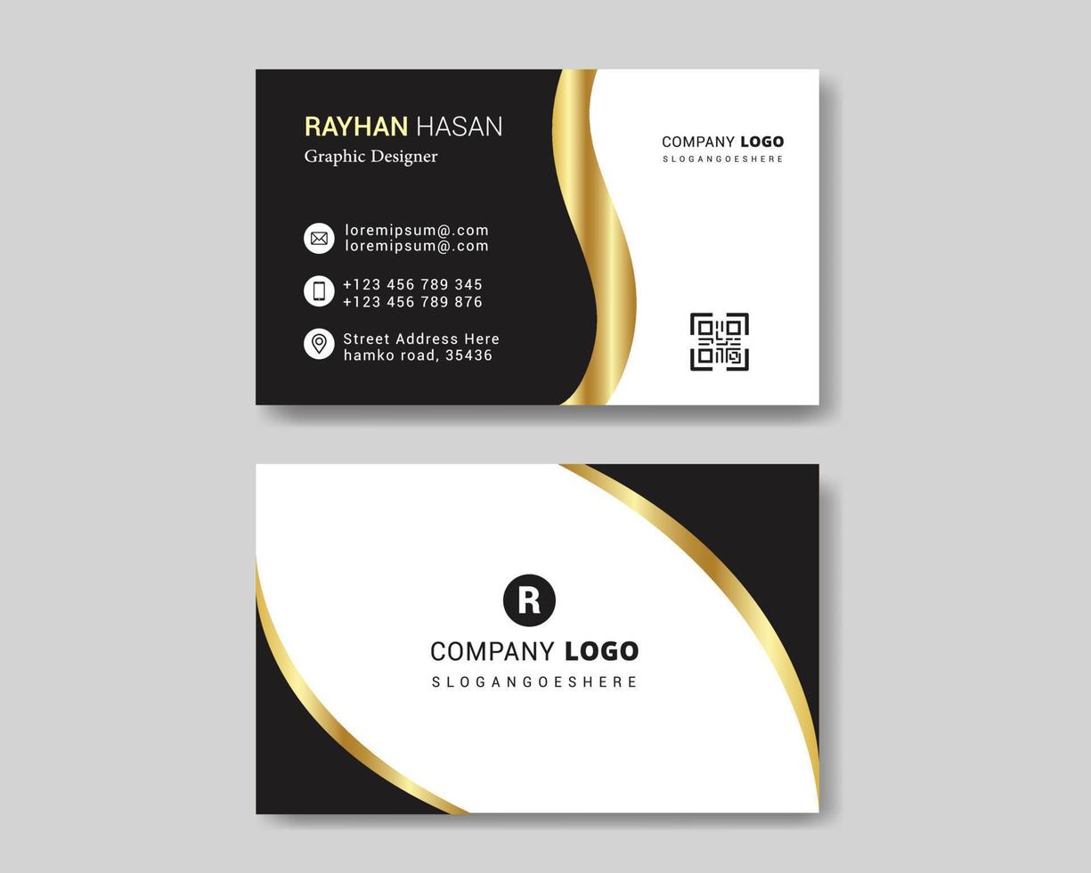 Modern business card template design vector