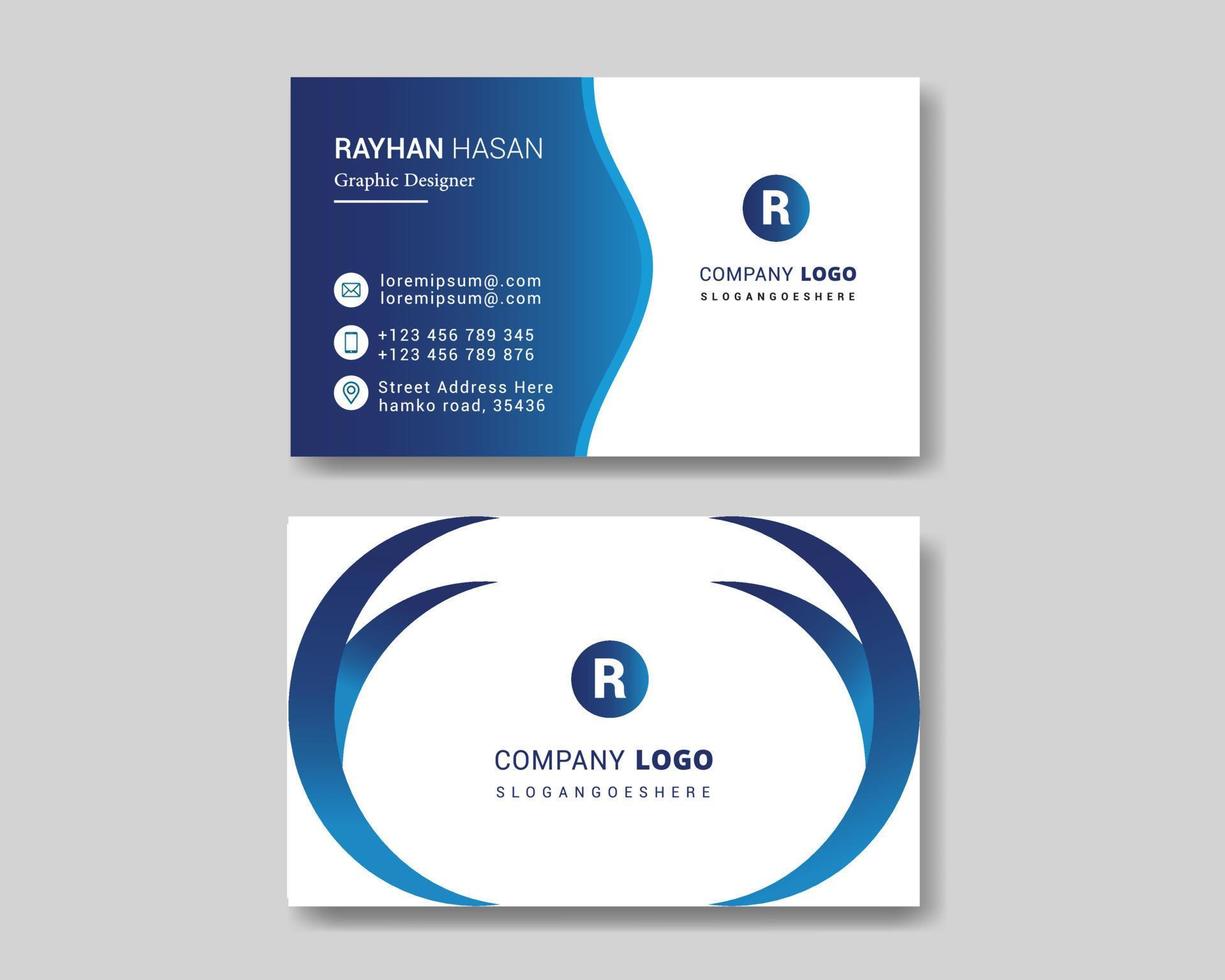 Modern business card template design vector