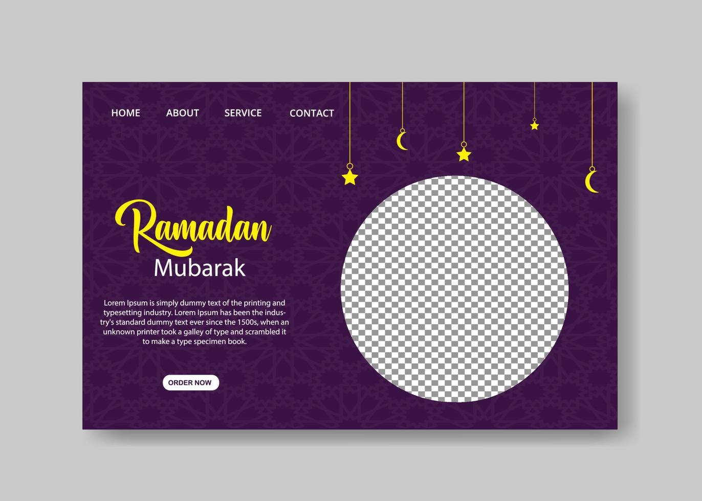 Ramadan kareem social media banner and homepage design vector