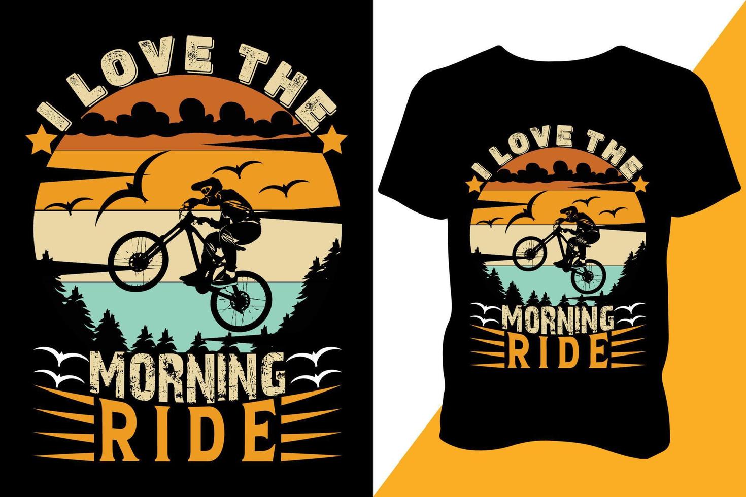 yo amor el Mañana conducir, t camisa diseño, bicicleta t camisa diseño vector