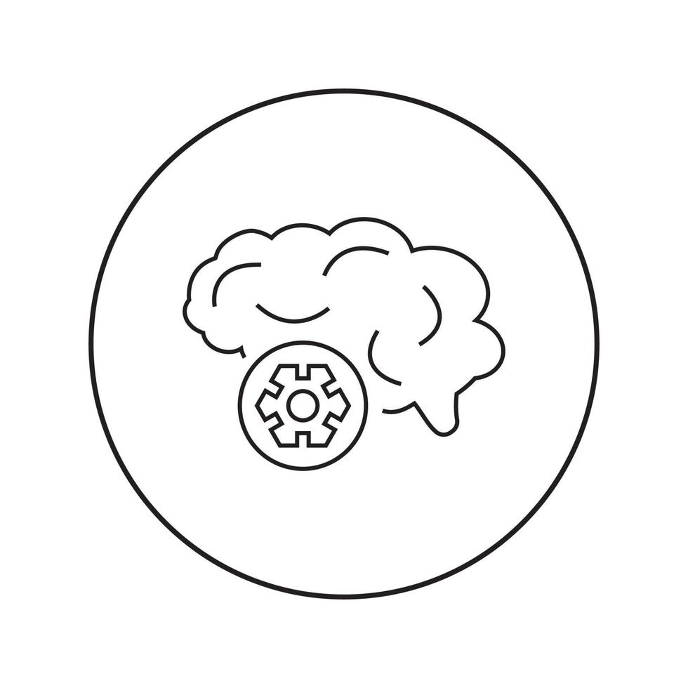 Brain linear icon. Medicine, neurology vector