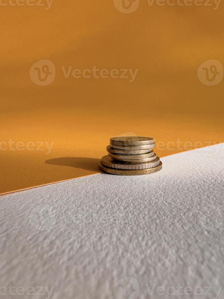 golden stack of coins photo