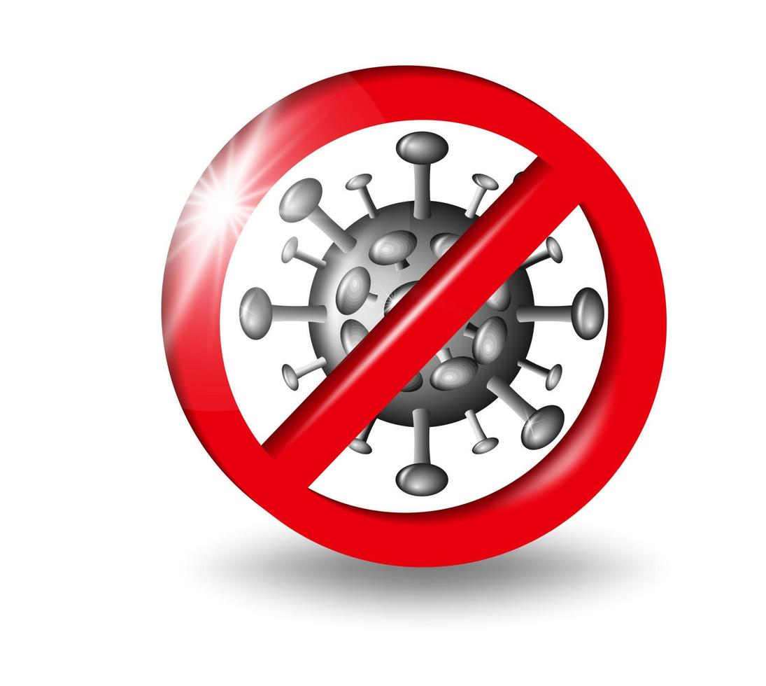 Stop Coronavirus COVID-19 3d icon vector