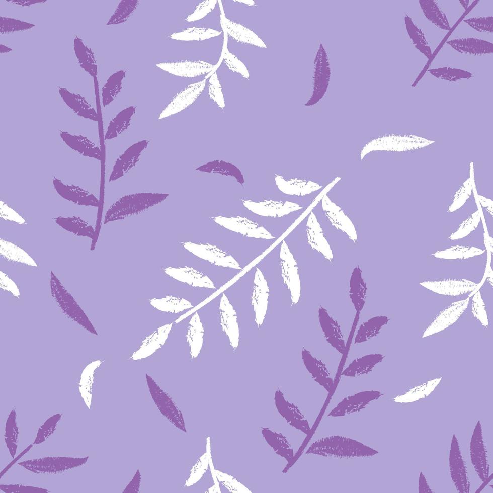 Elegant floral seamless pattern with tree branches and leaves. vector