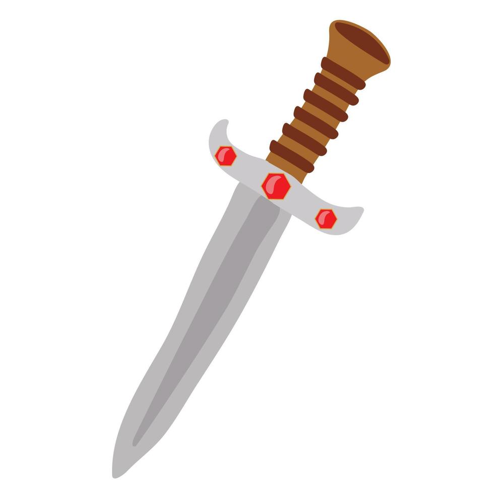 Hand-drawn pirate iron dagger vector