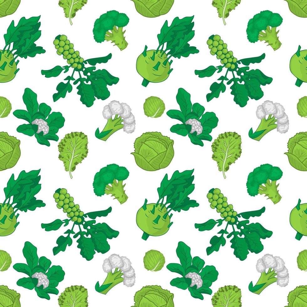 Cabbage  seamless pattern vector