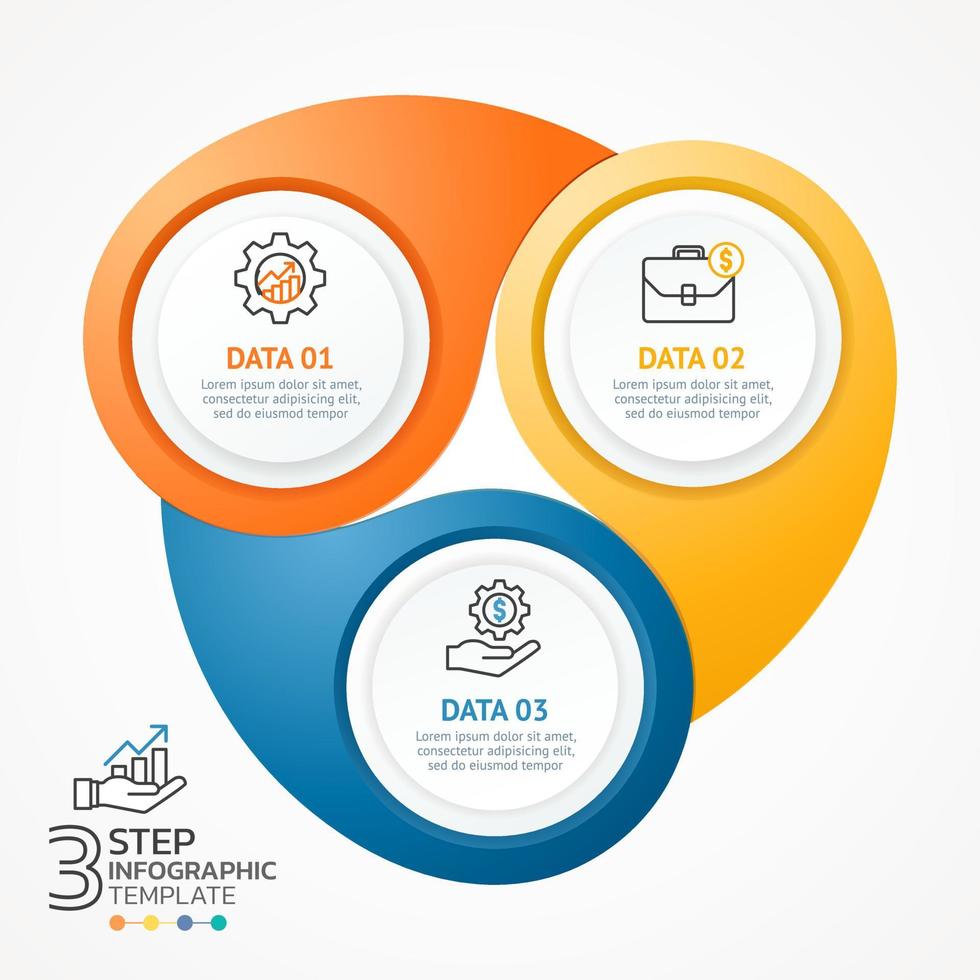 infographic circle template background vector