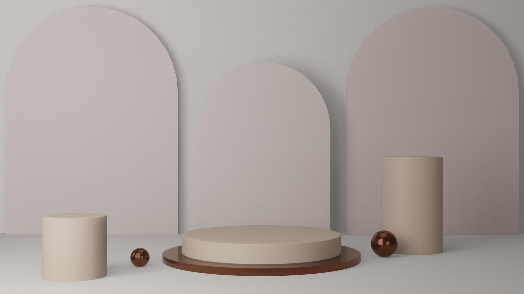 3D Podium Pastel Background for Product Display photo