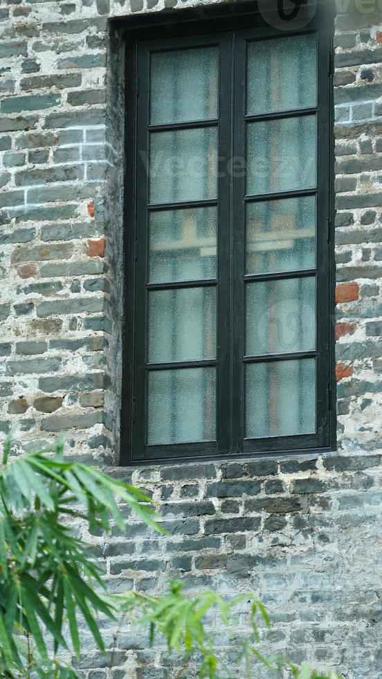 The old buildings located in the old road of the Guangzhou city in China photo