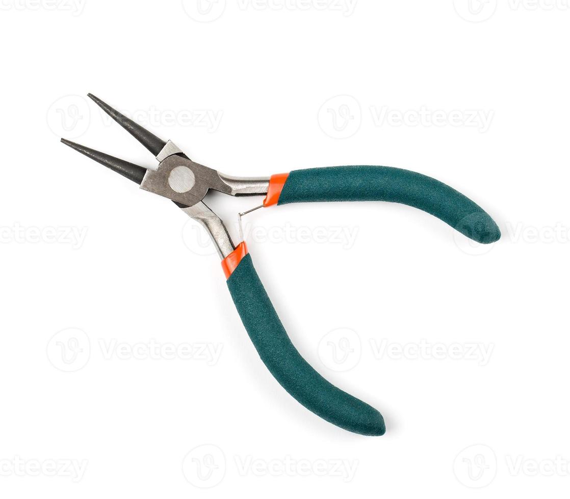 Round-nose pliers on white photo