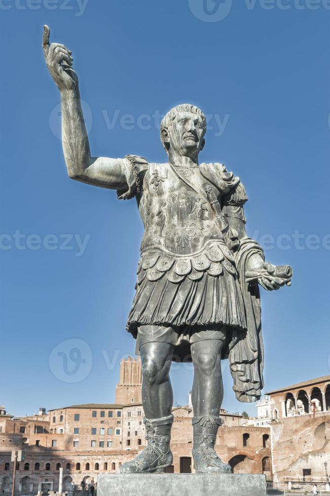 Statue of Emperor Trajan in Rome photo