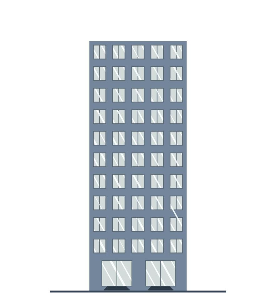 Tower City building Illustration, Skyscraper Real Estate habitable building Silhouette vector