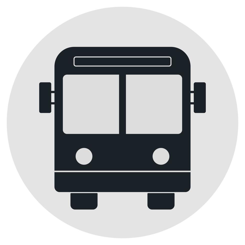 autobús icono, autobús detener polo silueta vector