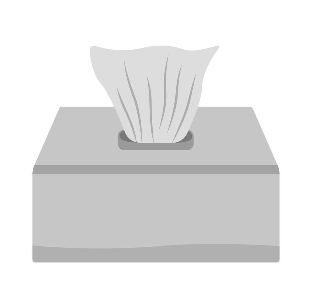 Tissue Paper Box Silhouette, Paper Napkin Dispenser Illustration vector