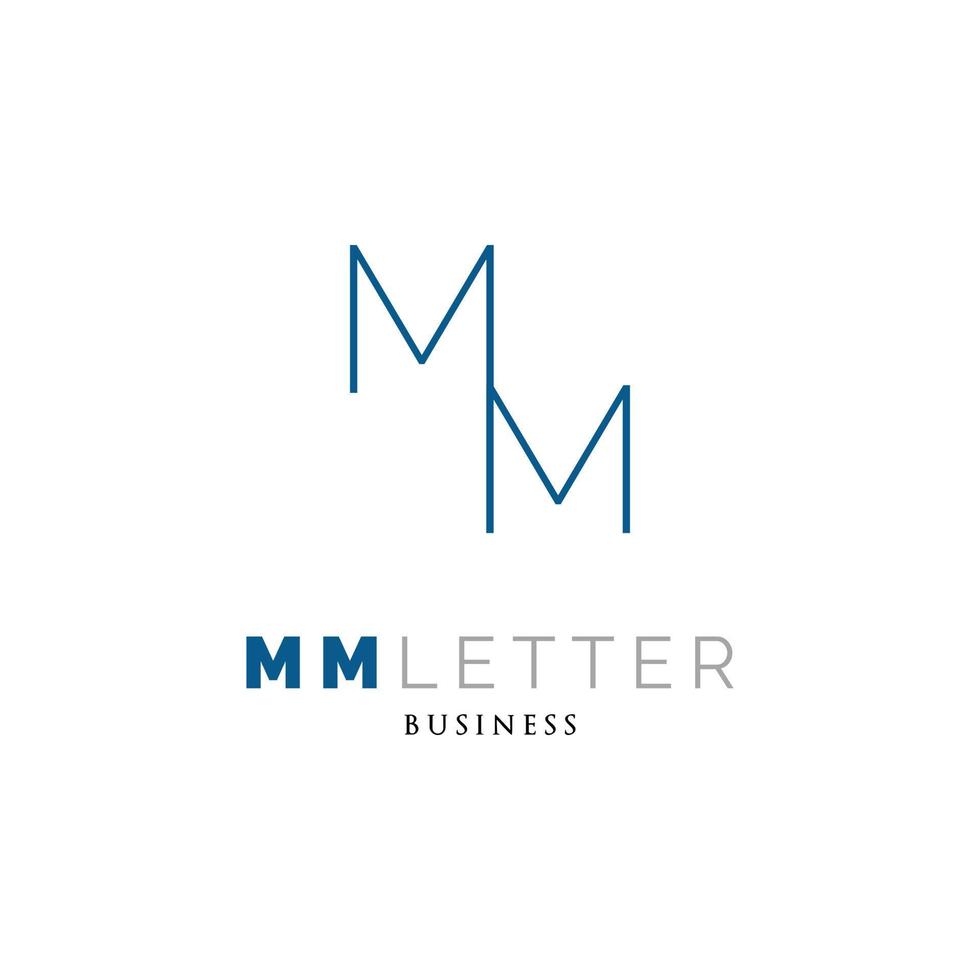 Initial Letter MM Icon Logo Design Template vector