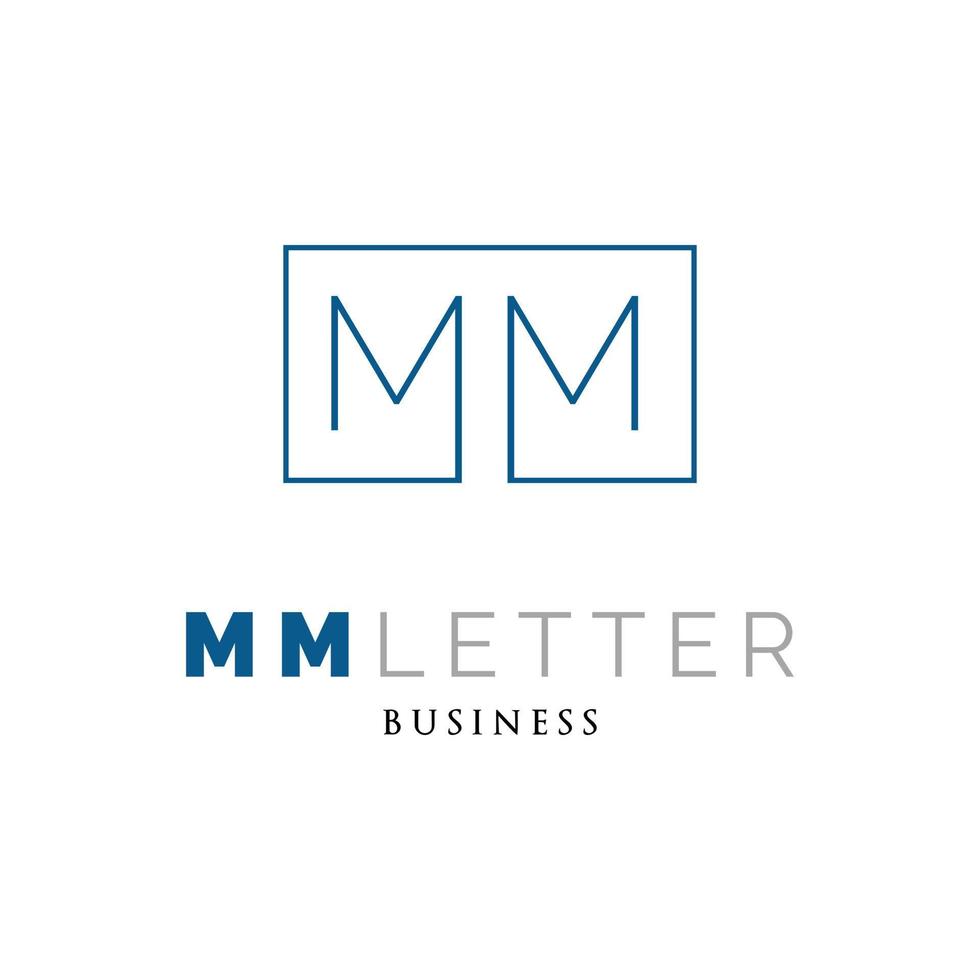 Initial Letter MM Icon Logo Design Template vector