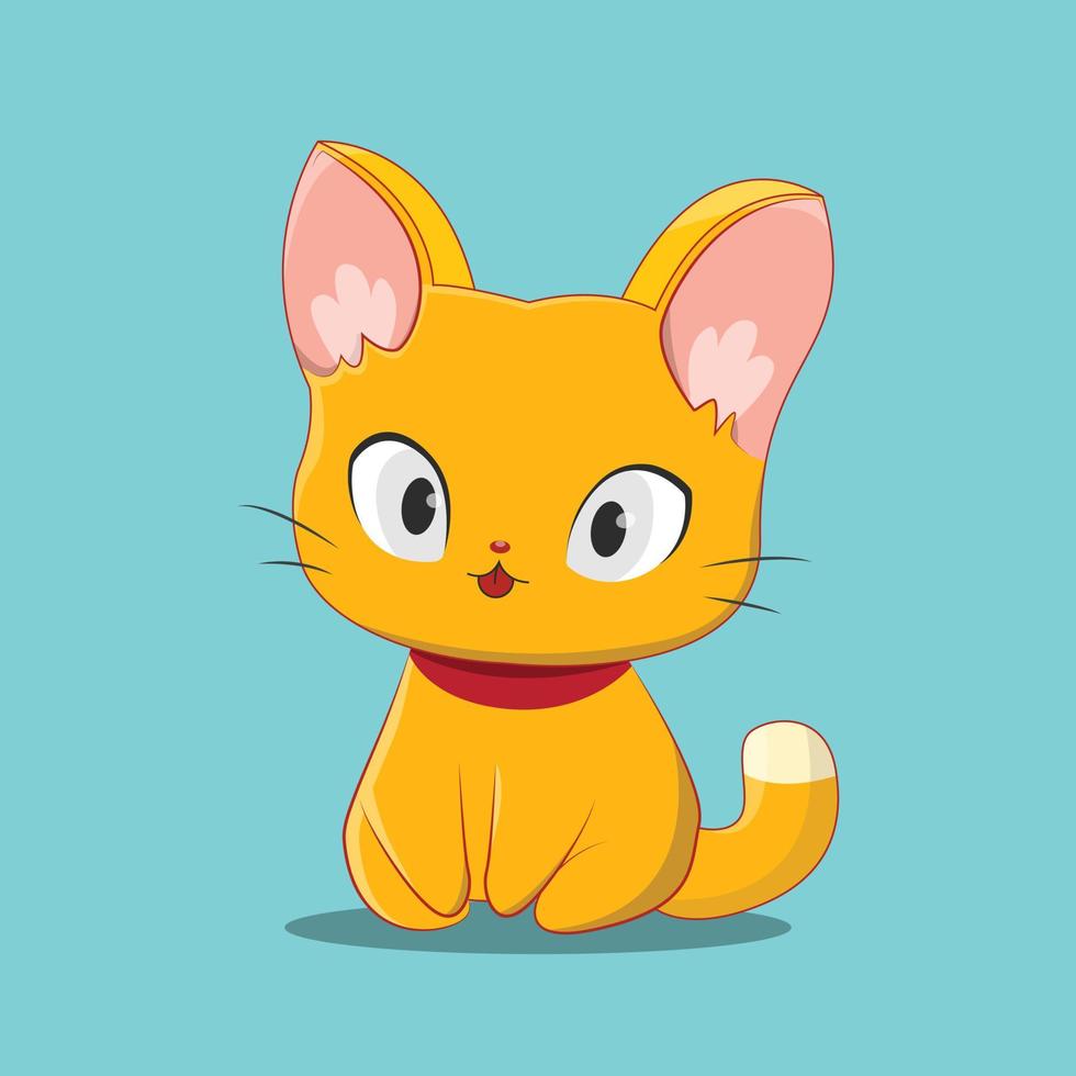 Cute cat vector pro