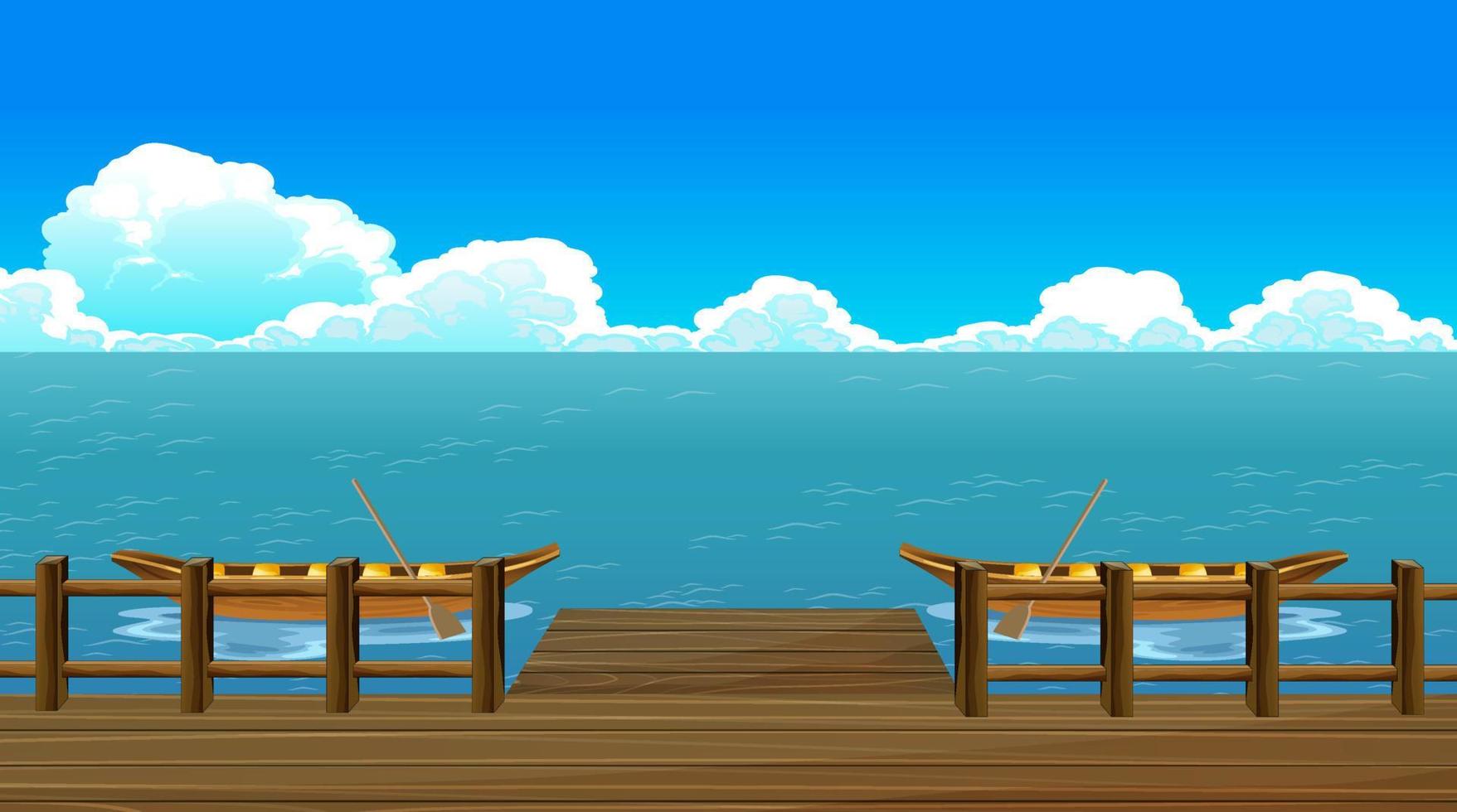 River natural scene for cartoon animation. vector