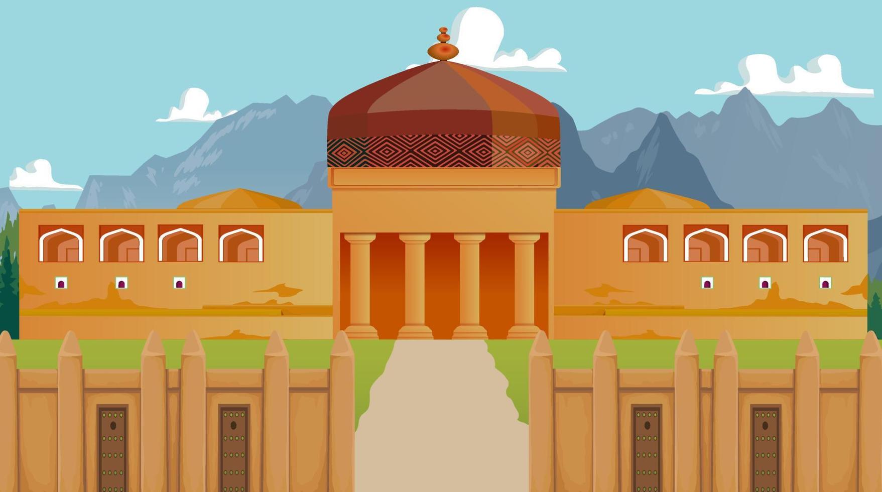 King palace fort for aniamtion. vector