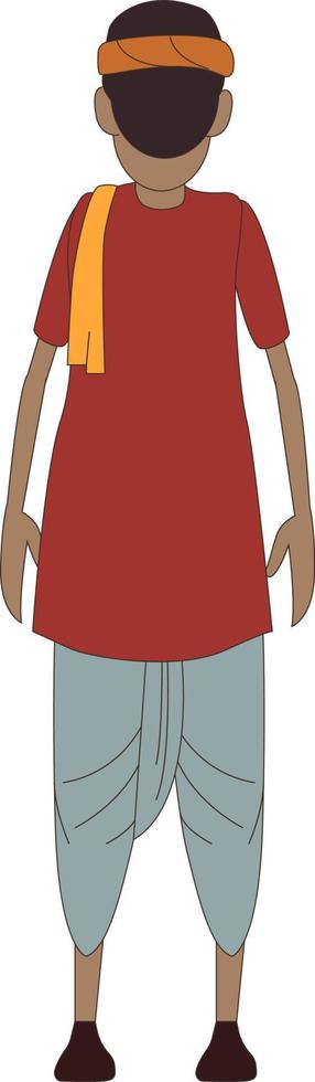 Village poor man. vector