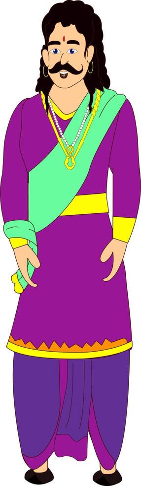 Front king character. vector