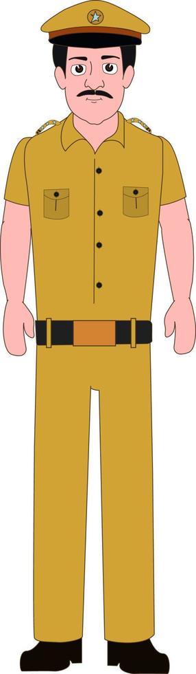 Police character for animation. vector
