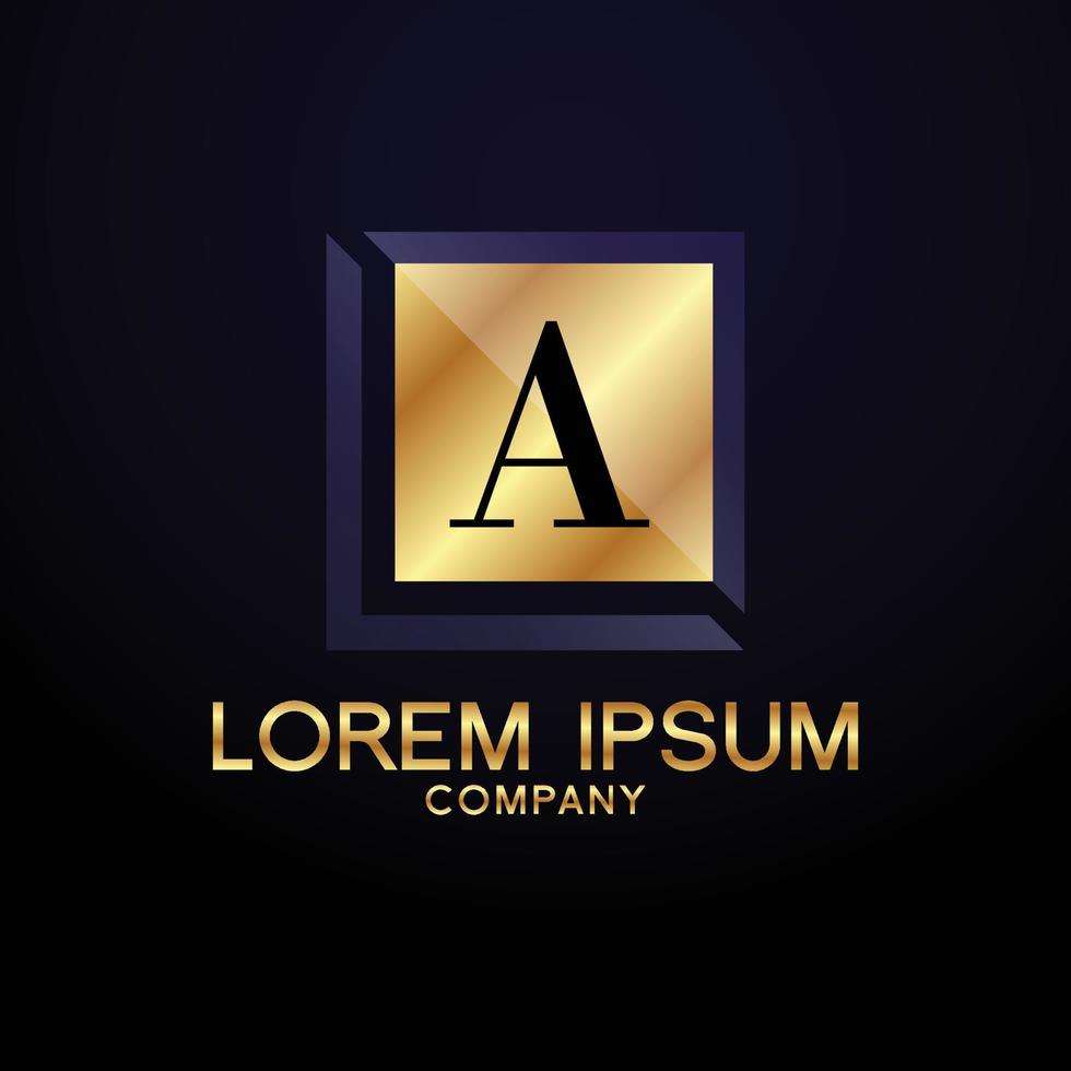 Letter Alphabet Gold Premium Logo vector