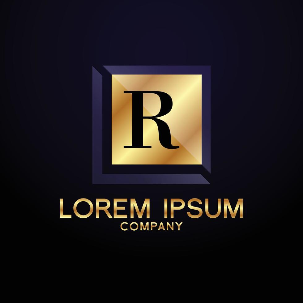 Letter Alphabet Gold Premium Logo vector