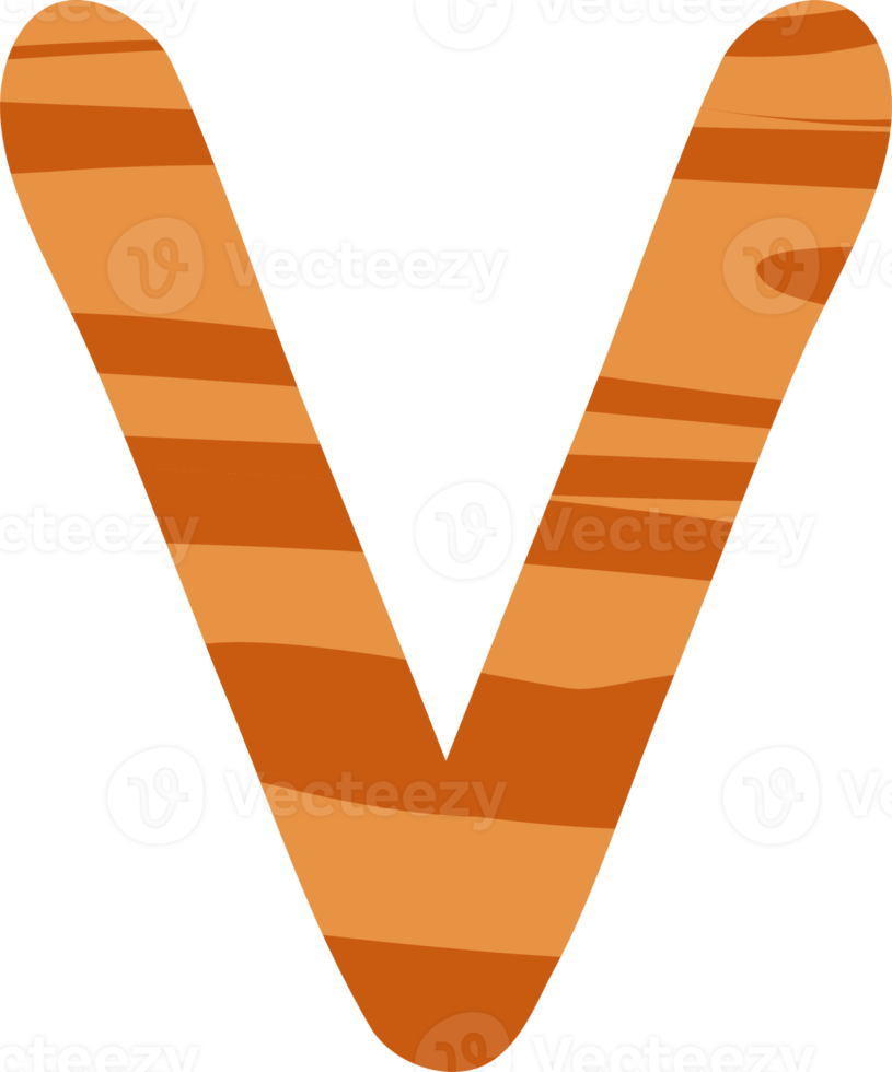 Letter V english alphabet tree structure. png