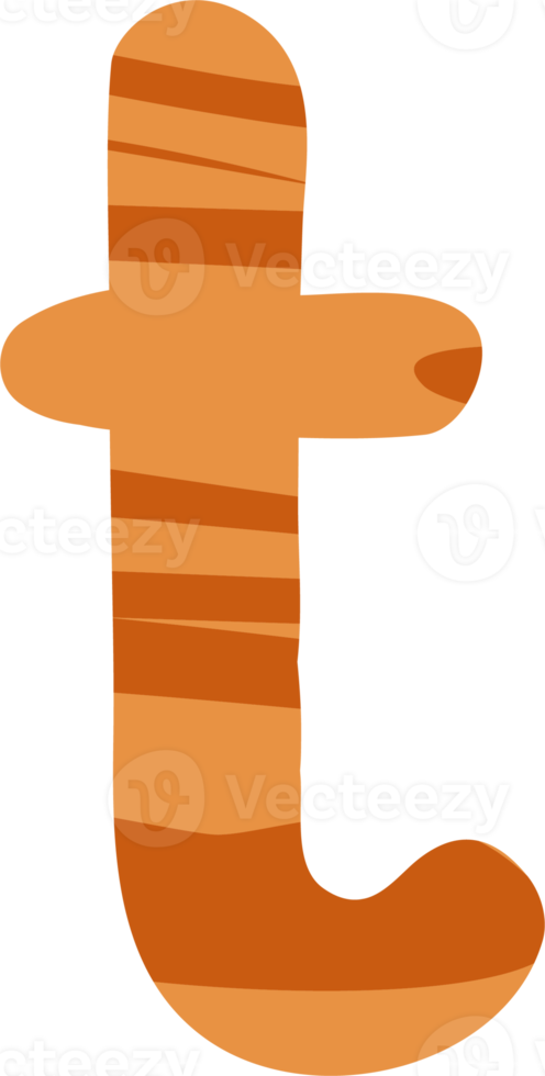 Letter t small english alphabet wood background. png