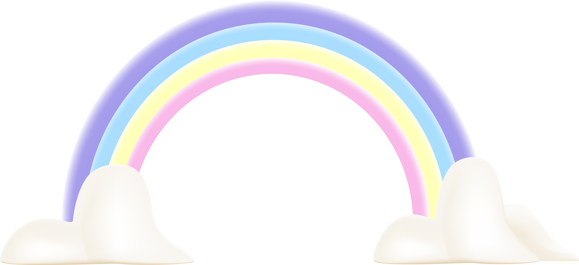 schattig regenboog met wolk png