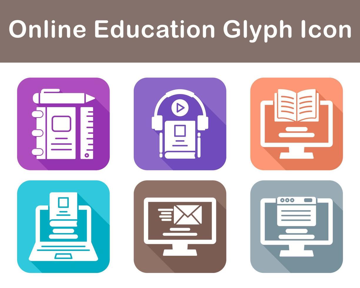 Online Education Vector Icon Set