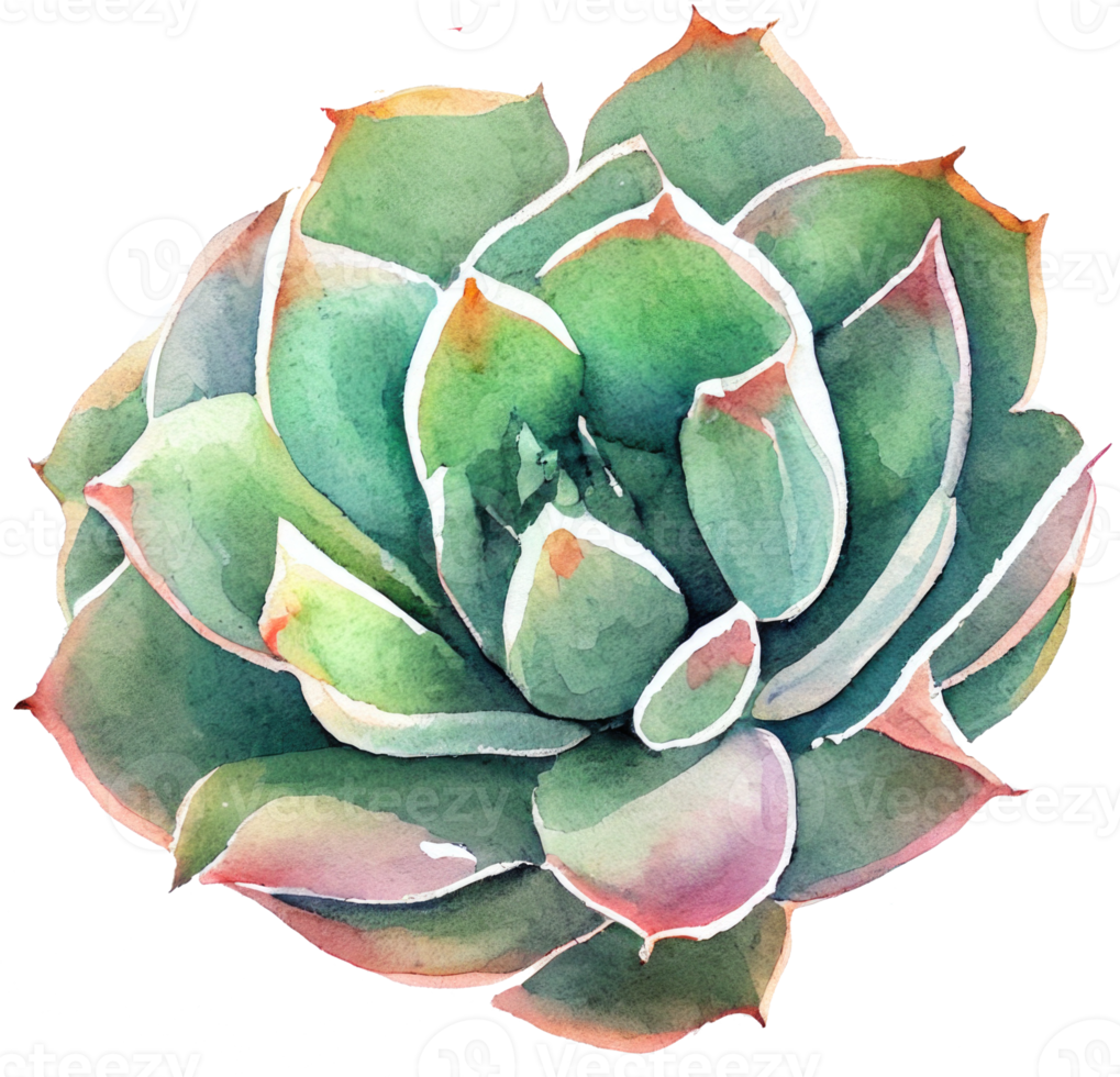 succulent aquarelle illustration png