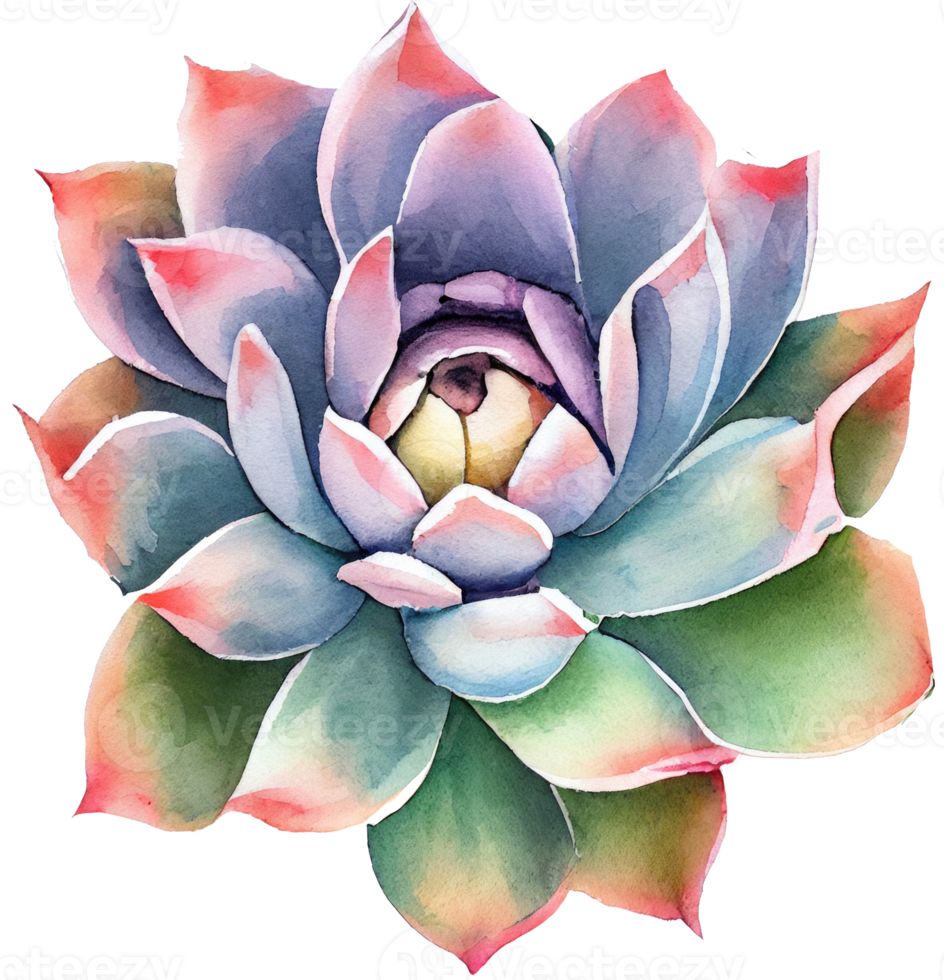 succulent aquarelle illustration png