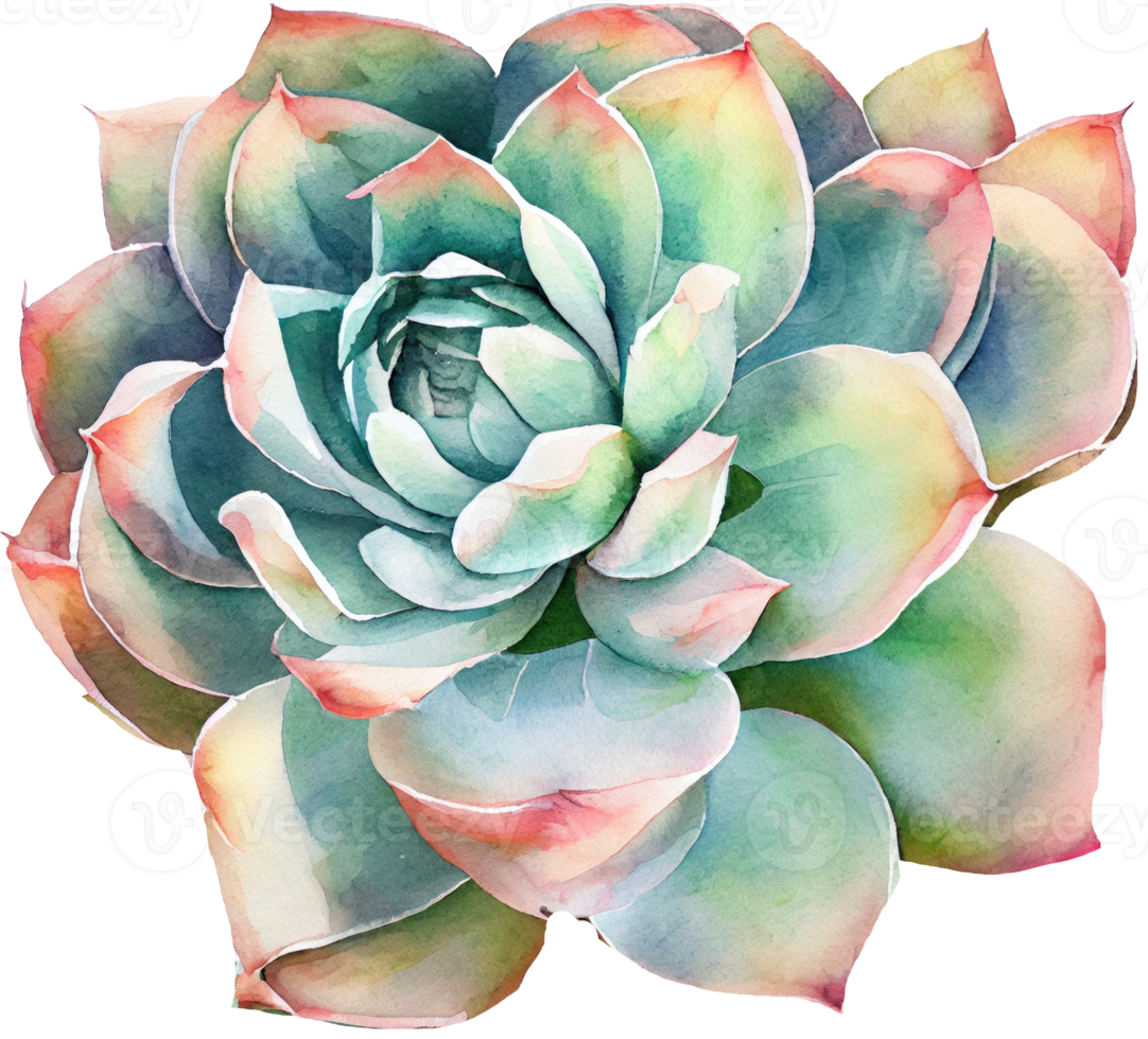 Succulent Watercolor Illustration png