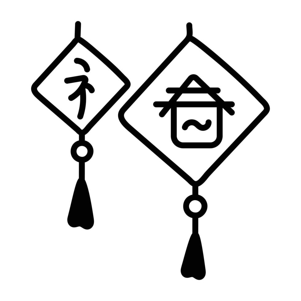 Trendy Tassel Knots vector