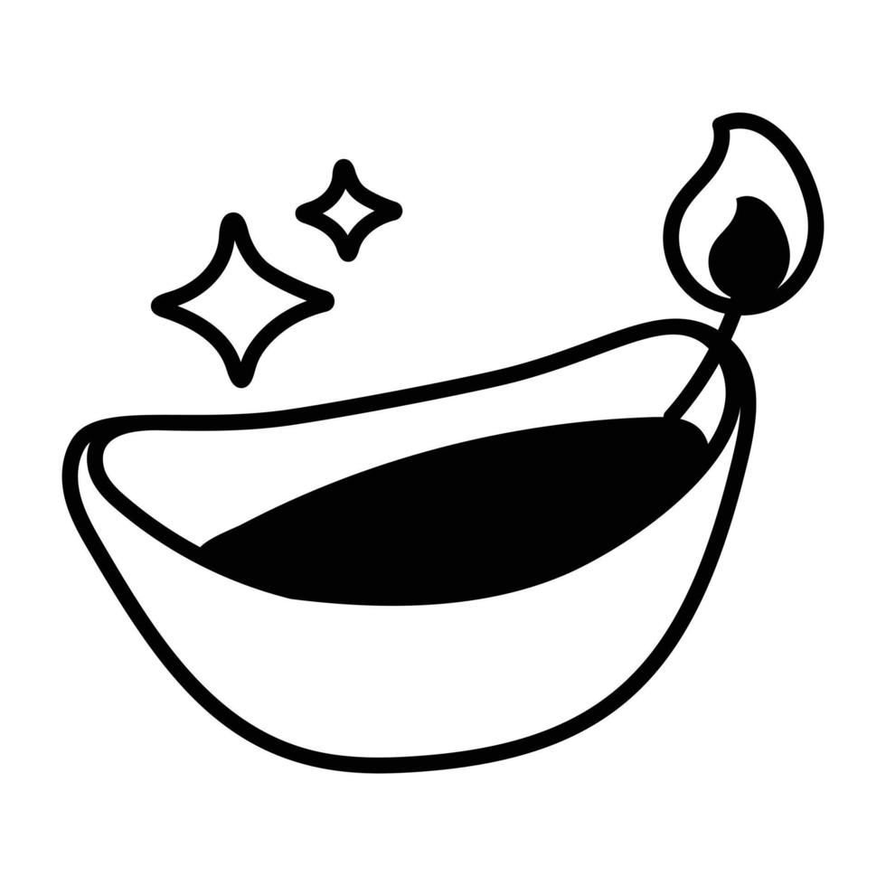 Trendy Clay Lamp vector