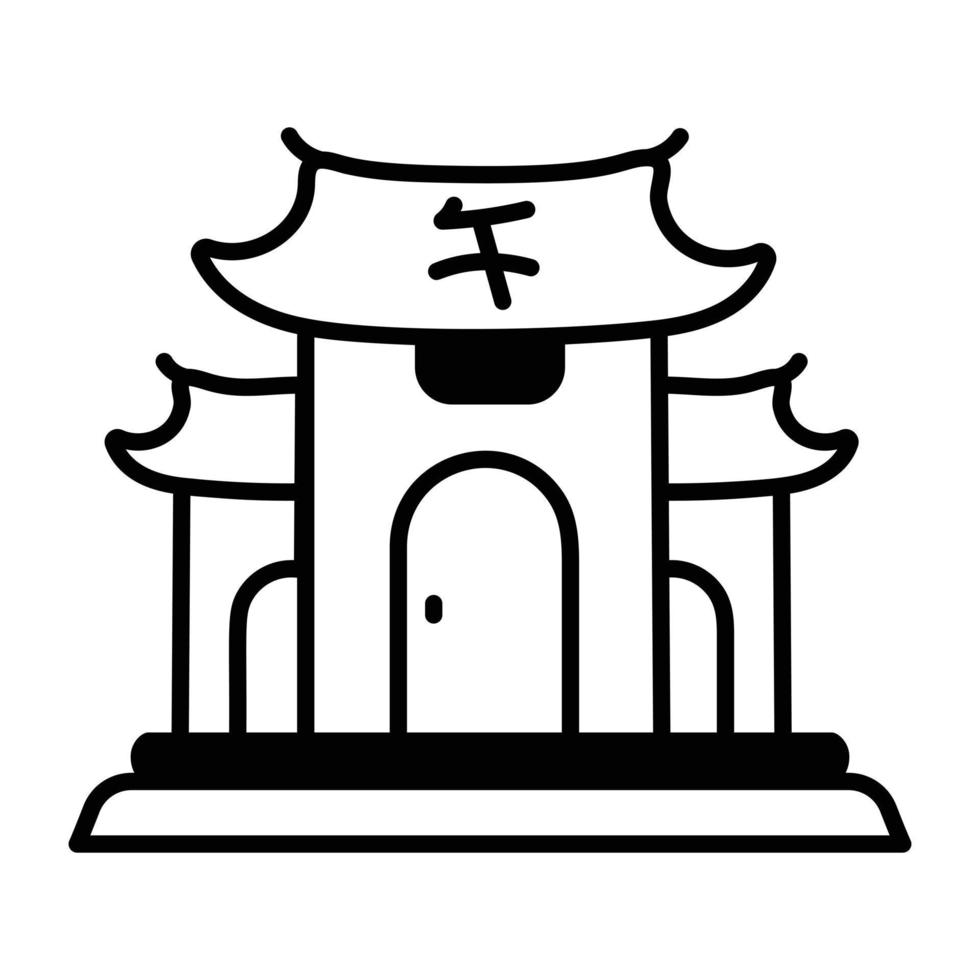 Trendy Pagoda Concepts vector