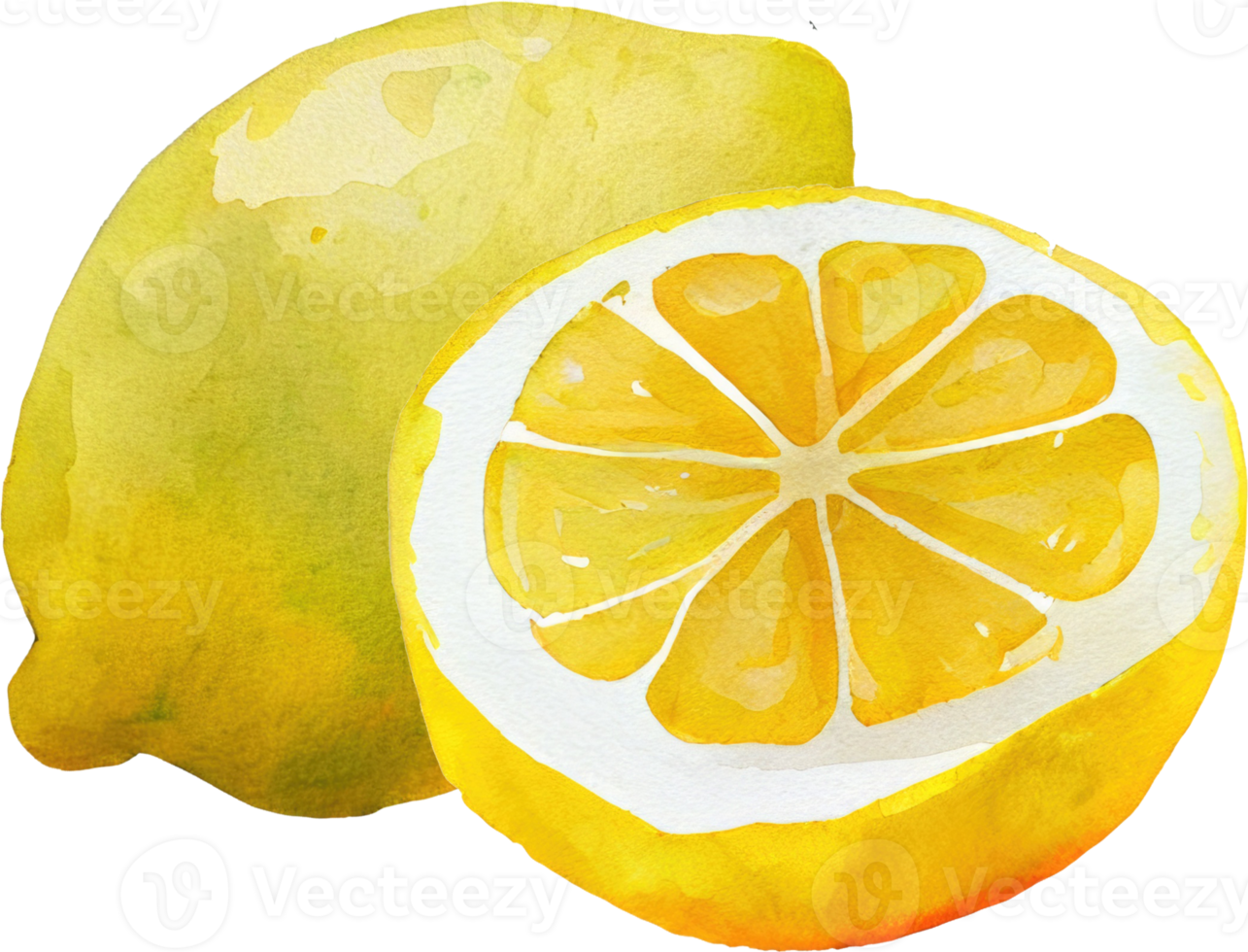 ilustração em aquarela de frutas de limão png