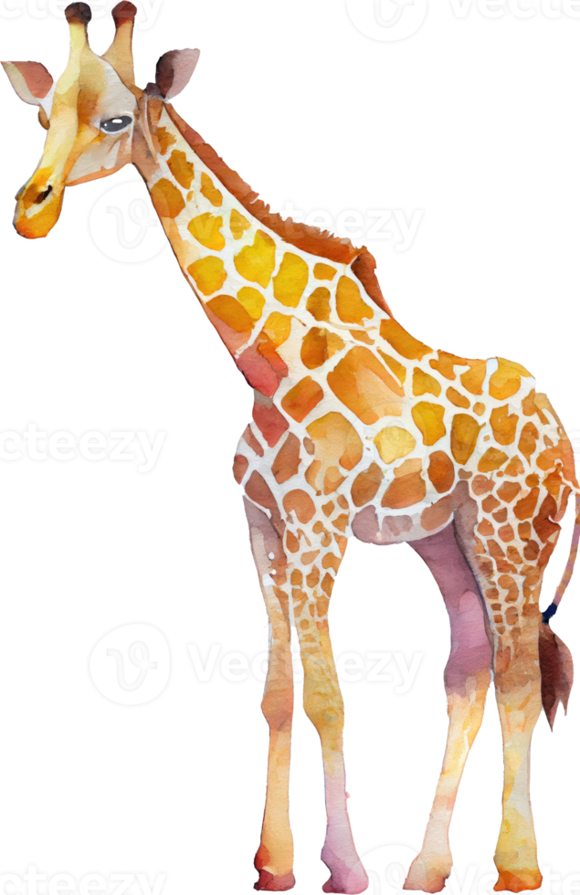 Giraffe Watercolor Illustration png