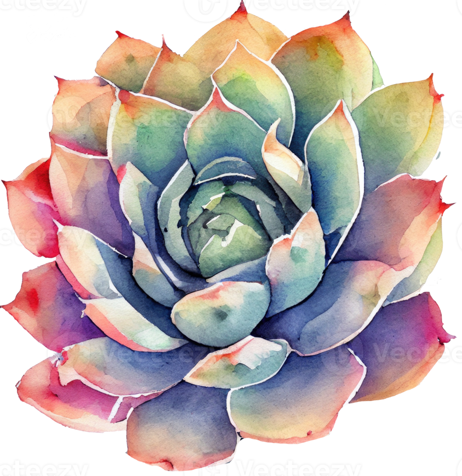 Succulent Watercolor Illustration png