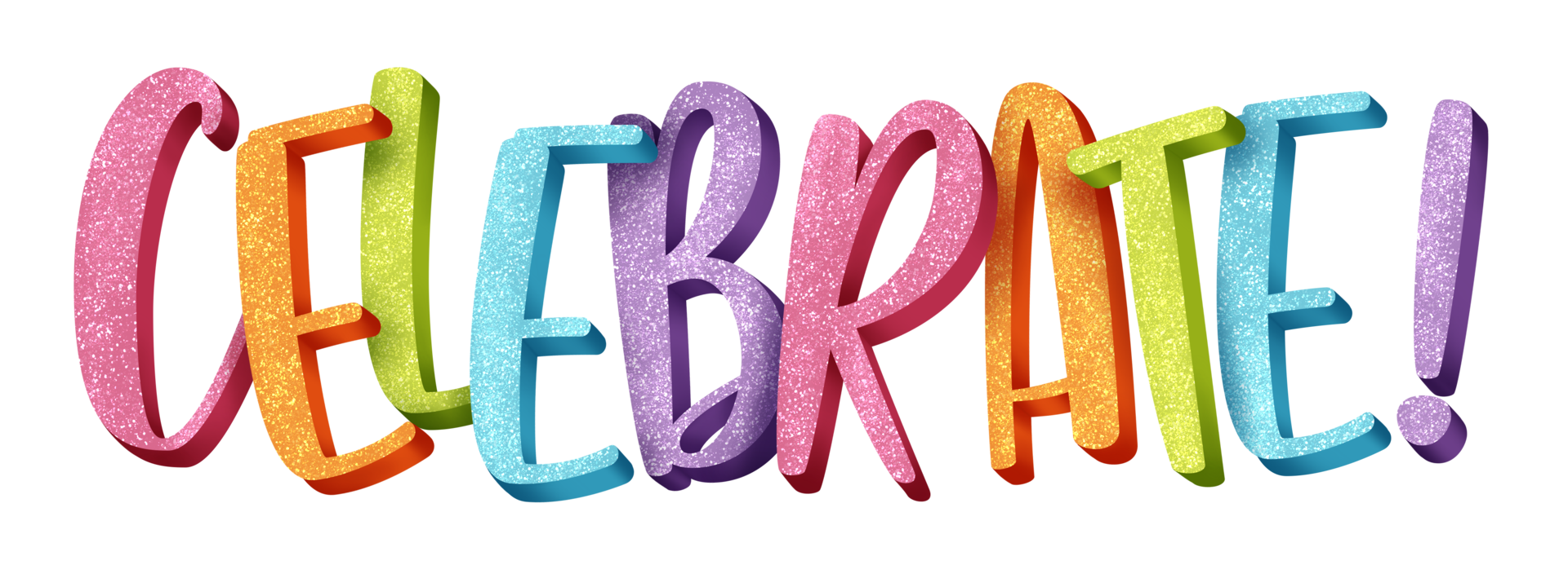 3D Lettering Clipart Illustration Celebration Holiday Concept 3d-lettering-clipart-illustration-celebration-holiday-concept