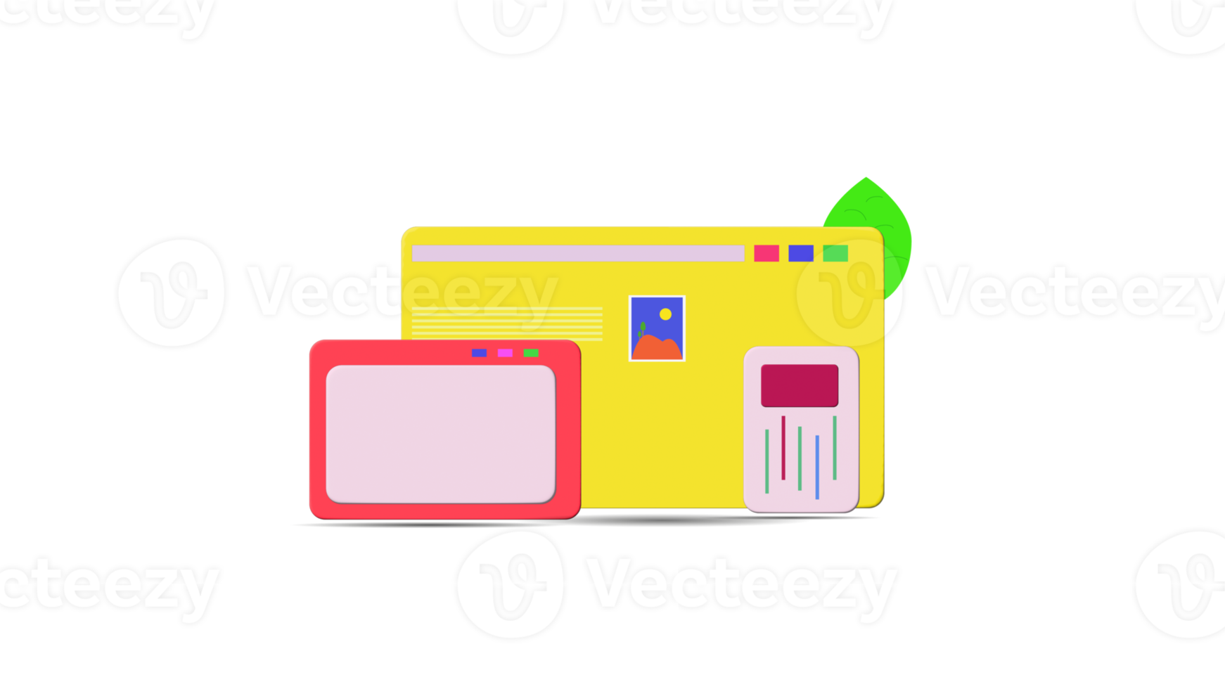 landen bladzijde element PNG illustratie ux ui ontwerp