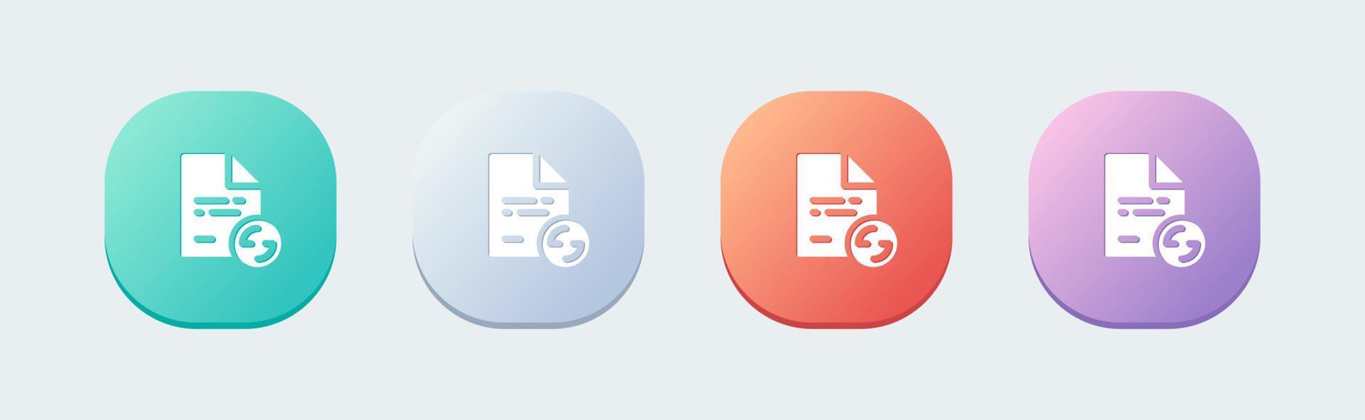 File transfer solid icon in flat design style. Data signs vector illustration.