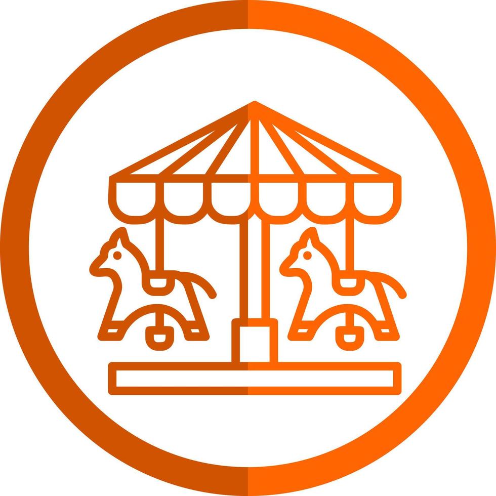 Merry Go Round Vector Icon Design