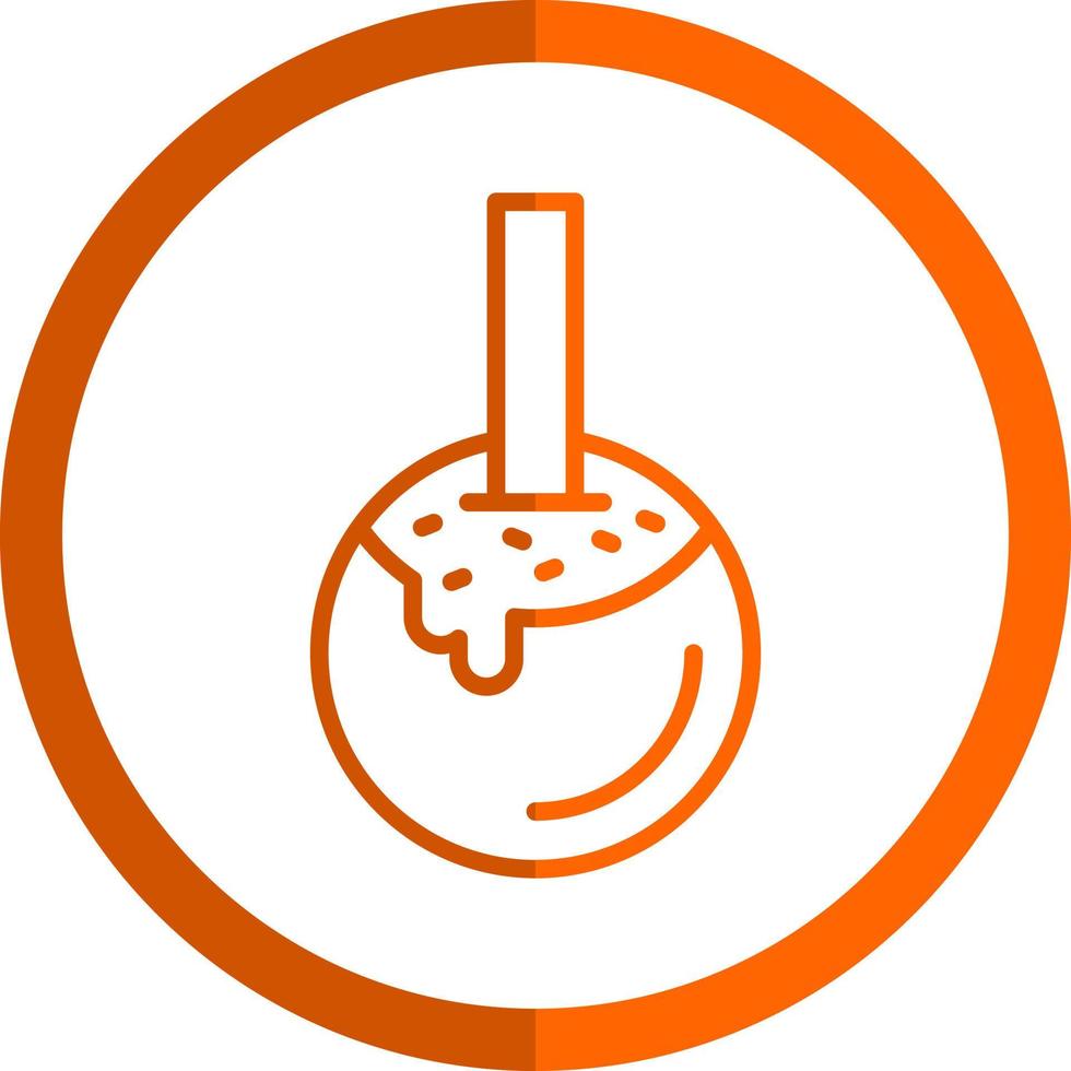 Caramel Apple Vector Icon Design